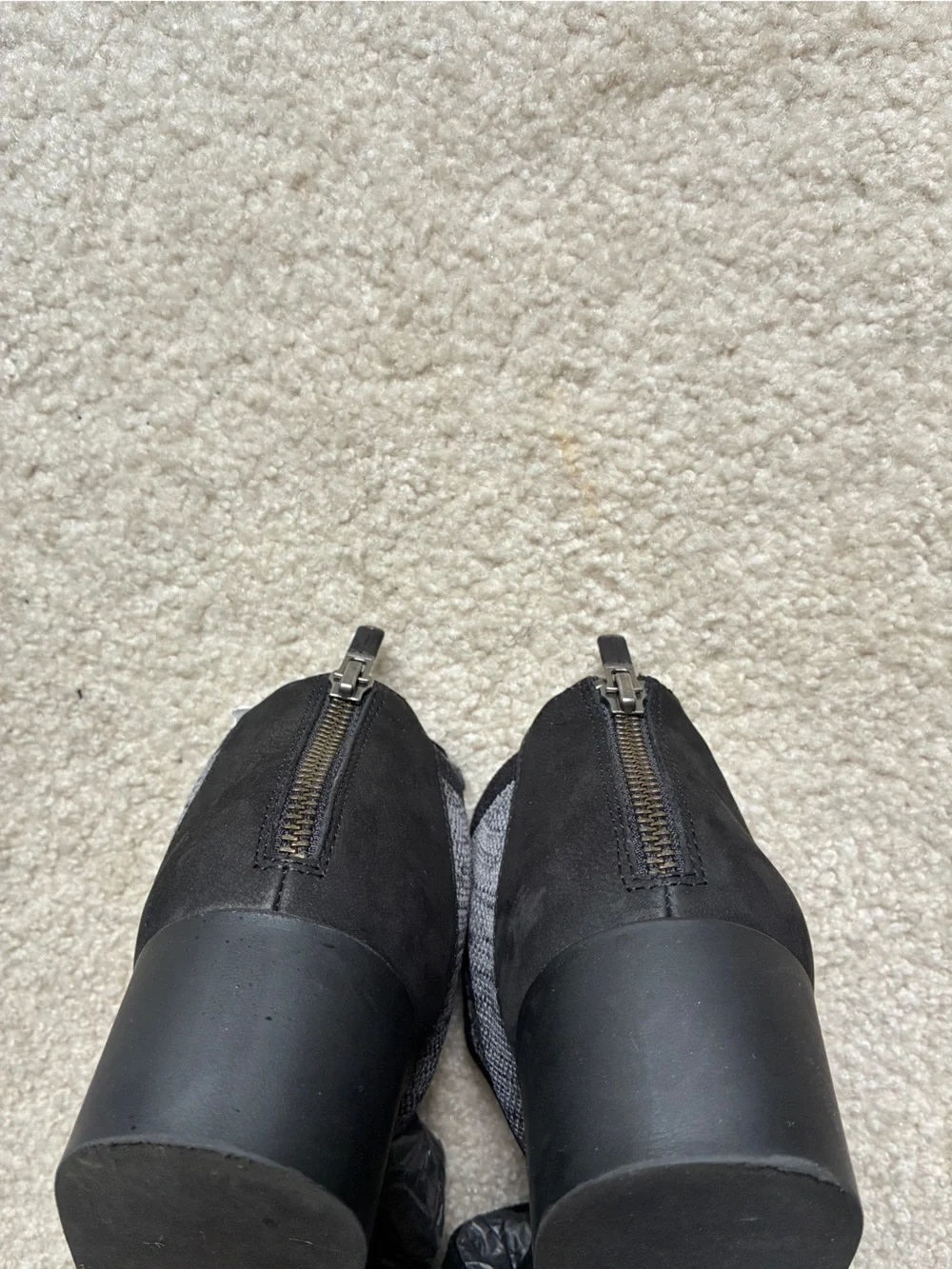 Eileen Fisher Ogden Black Stretch Nubuck Wedge Bootie Women’s 7M